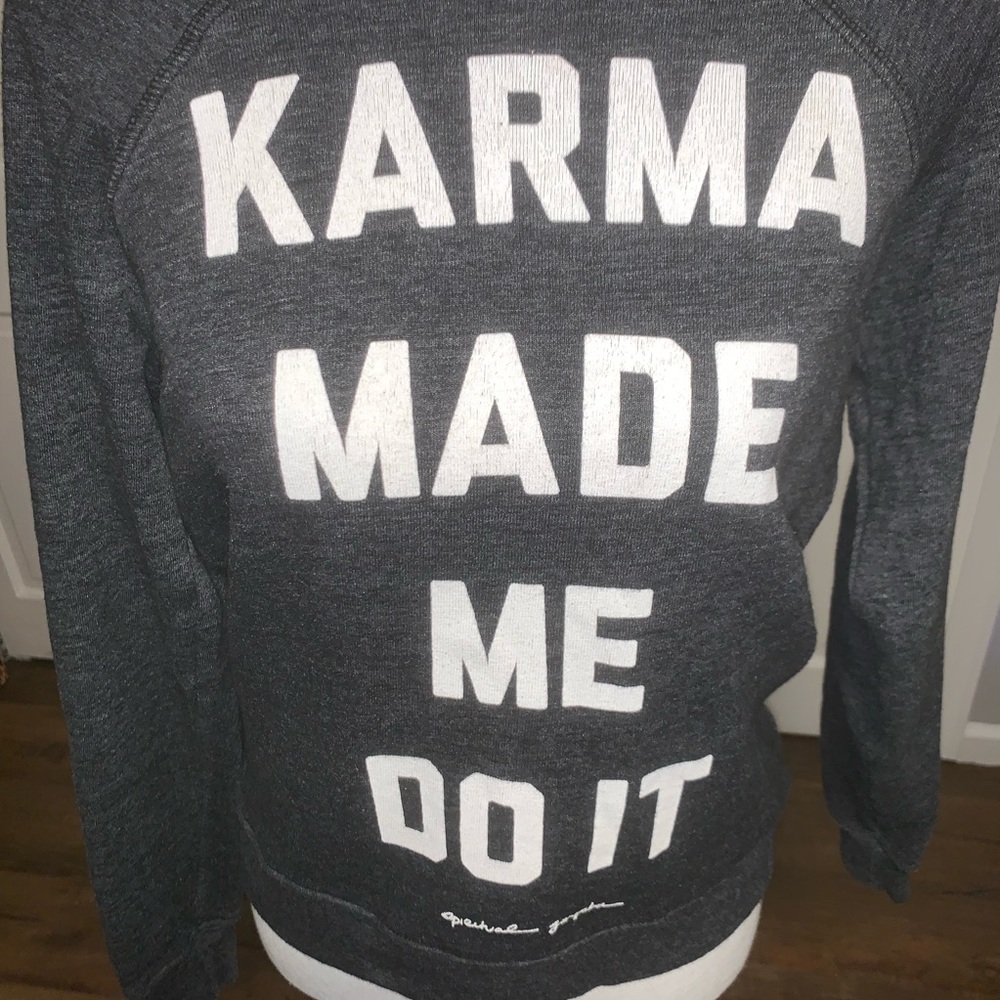 Spiritual Gangster Gray Sweatshirt with White Text
